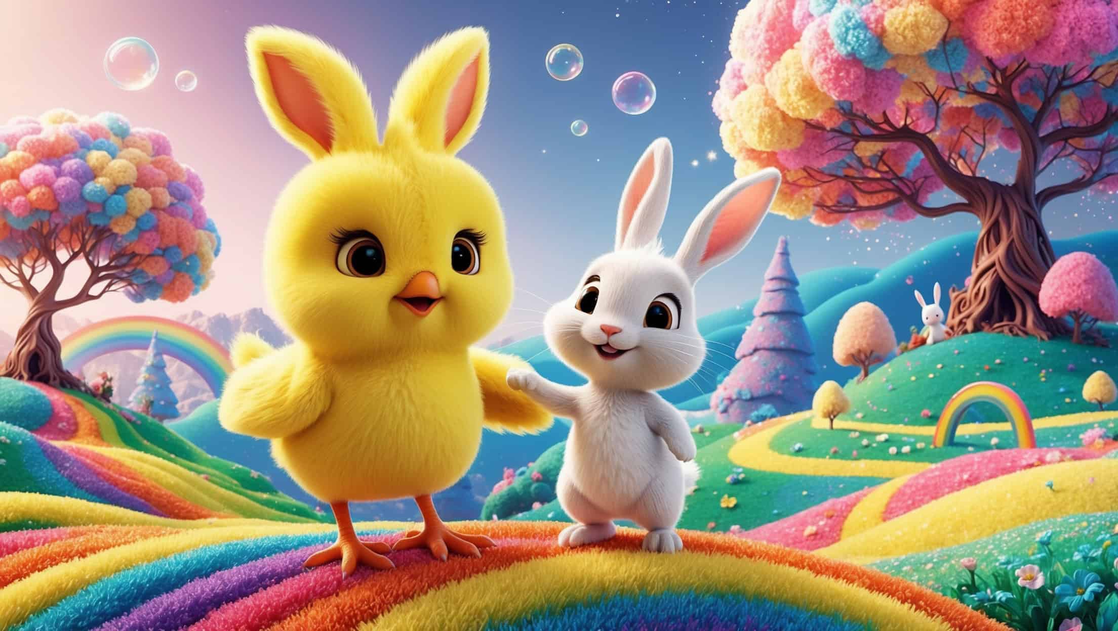 Die Freundschaft von Zweiohrküken und Keinohrhase: Eine Reise durch die bunte Welt der Fantasie